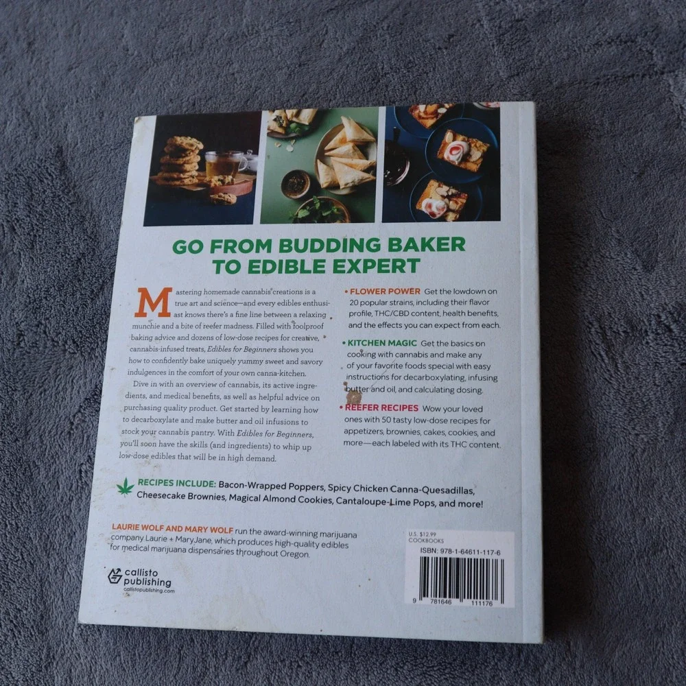 Edibles for Beginners Cannabis Cookbook by Laurie Wolf and Mary Wolf 2019